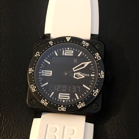 Bell & Ross BR-03-88-S Aviation analog AND digital watch